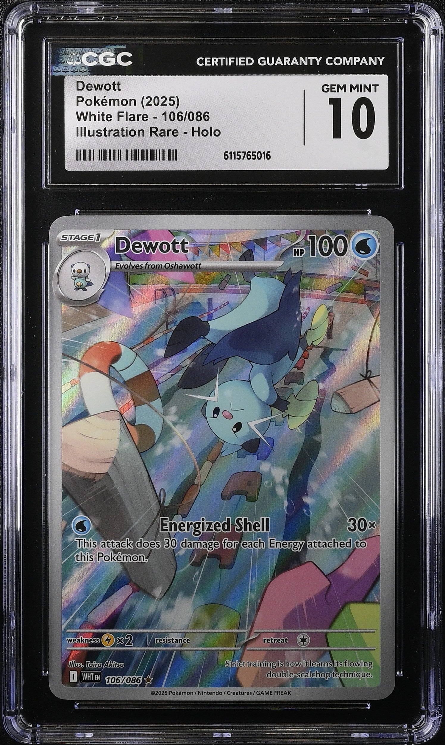 2025 Pokemon Scarlet & Violet White Flare IR Dewott #106 CGC 10 GEM MINT