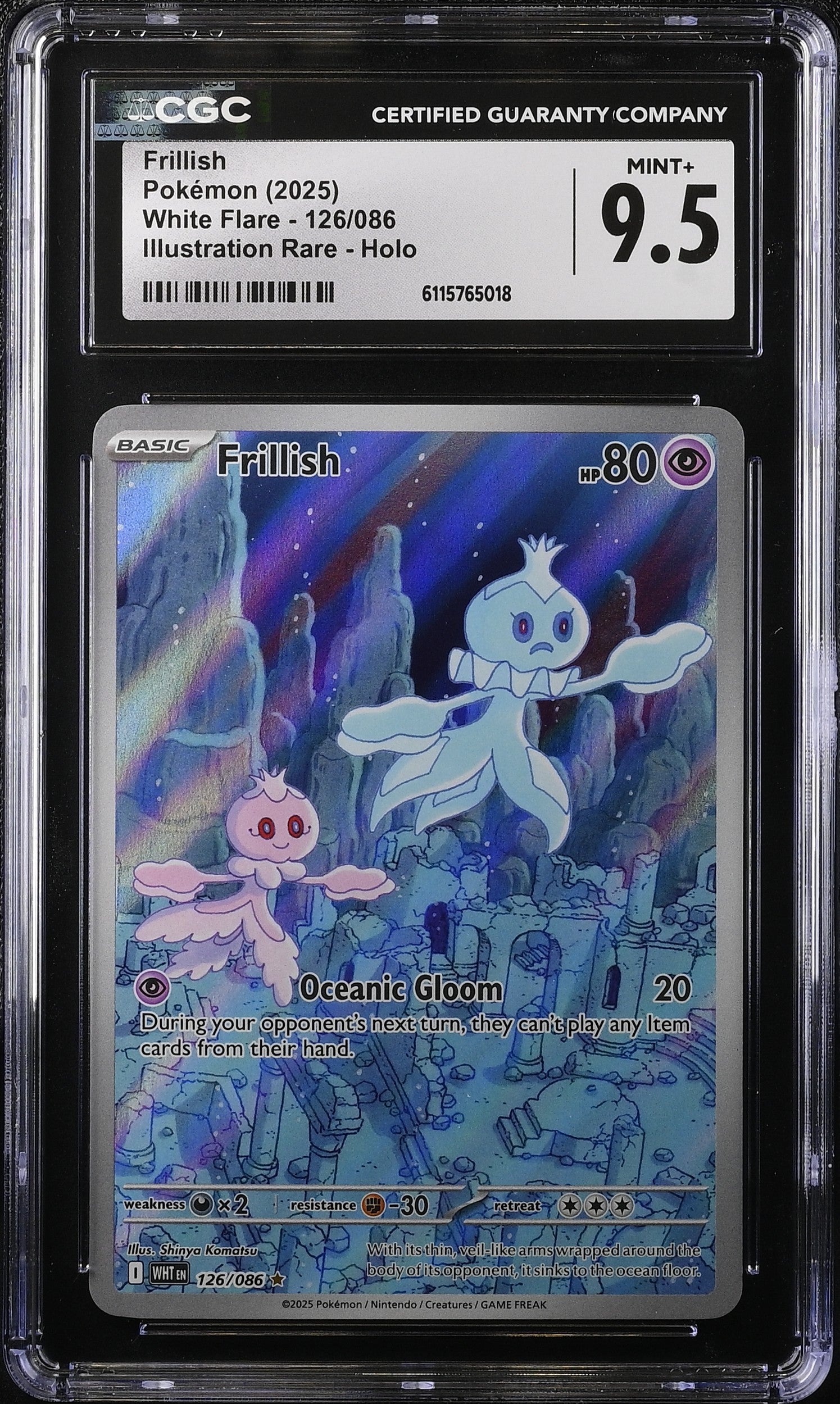 2025 Pokemon Scarlet & Violet White Flare IR Frillish #126 CGC 9.5 MINT+