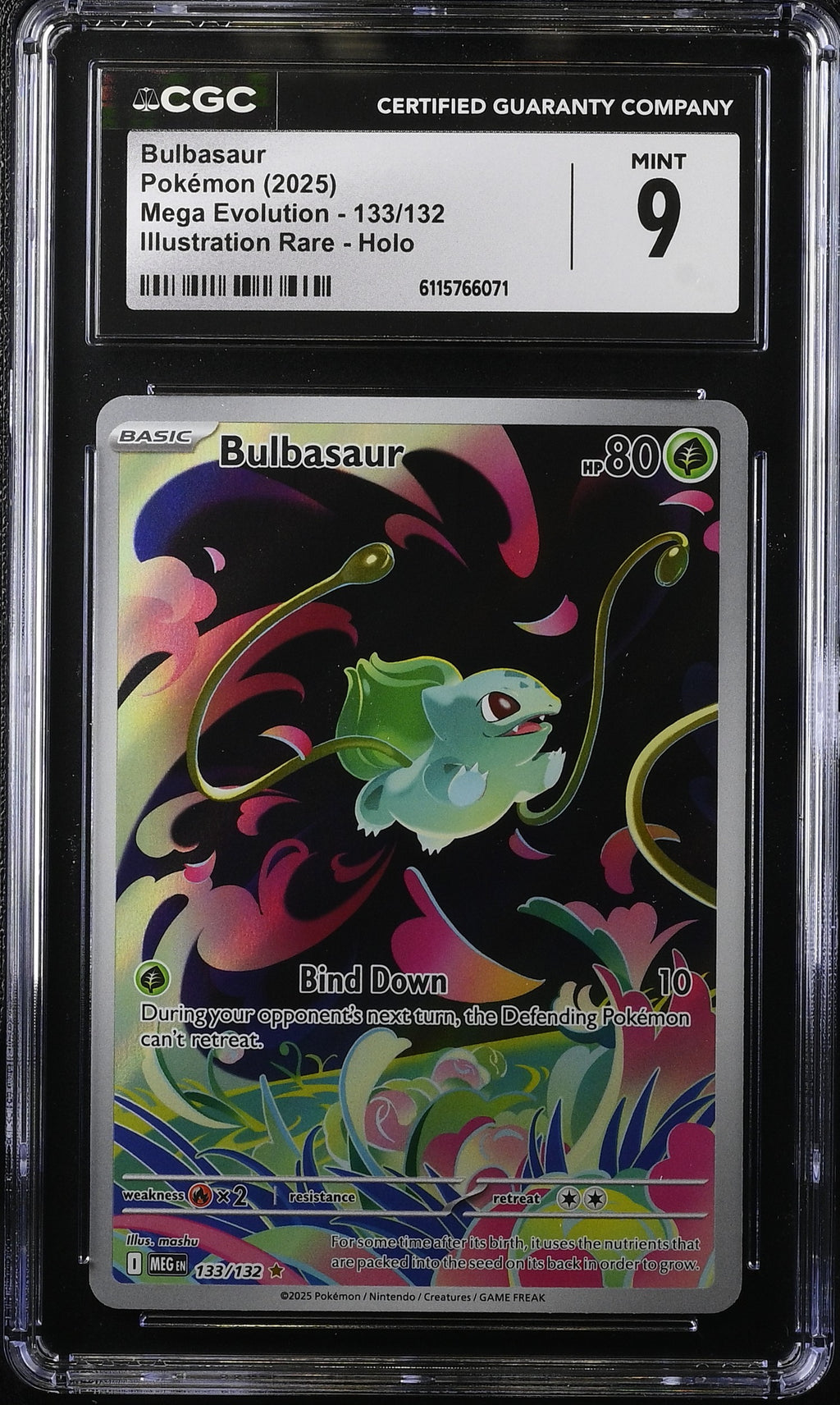 2025 Pokemon Mega Evolution IR Bulbasaur #133 CGC 9 MINT
