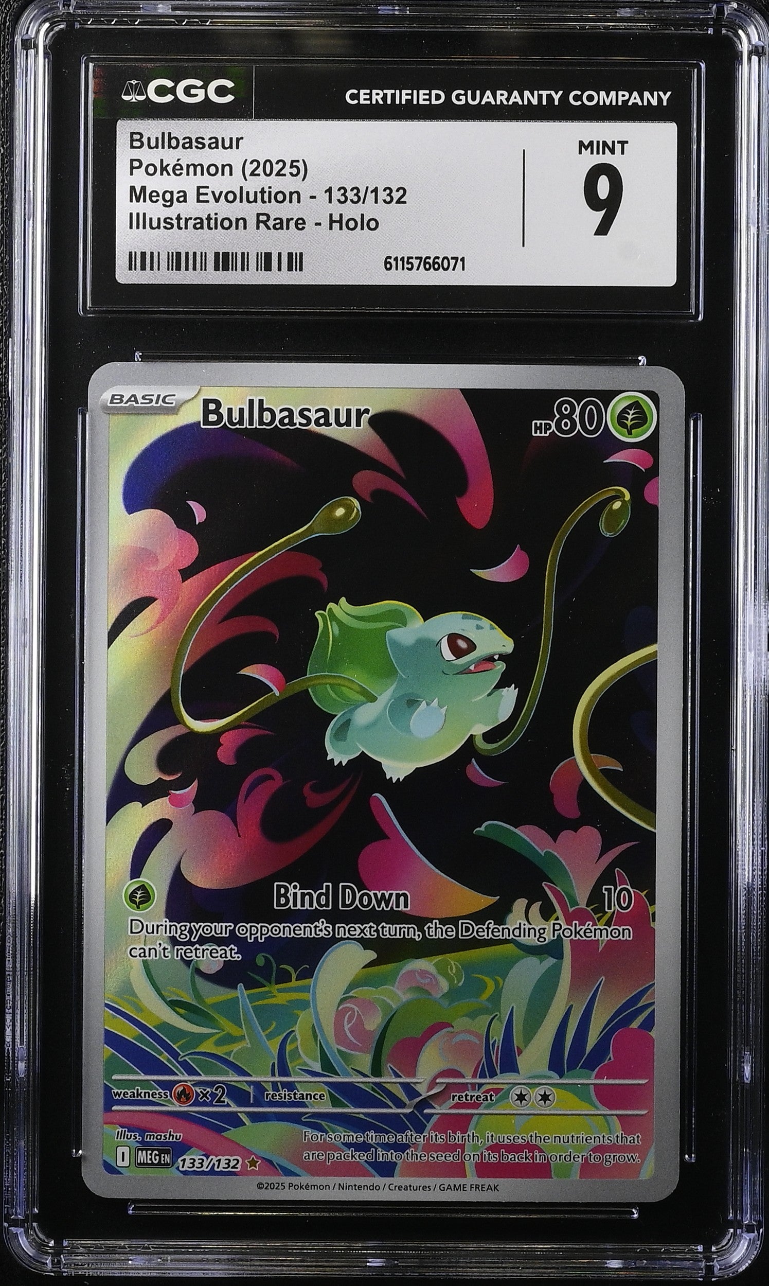 2025 Pokemon Mega Evolution IR Bulbasaur #133 CGC 9 MINT