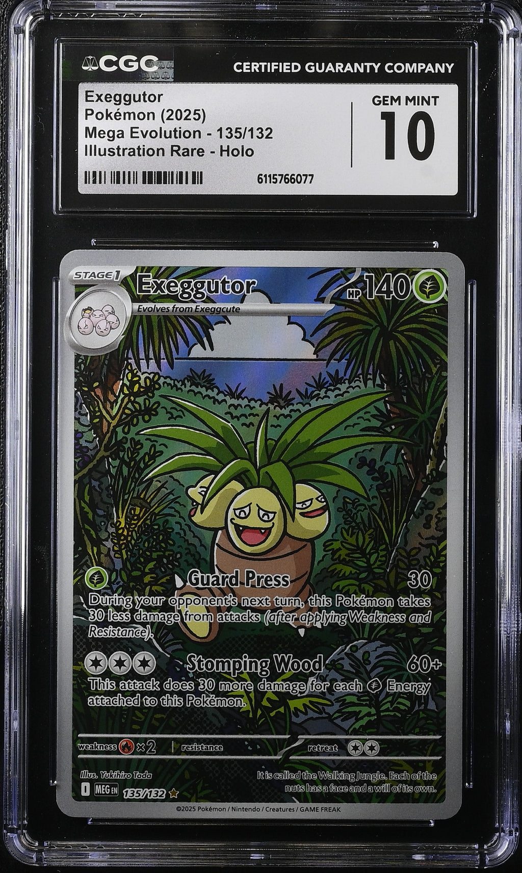 2025 Pokemon Mega Evolution IR Exeggutor #135 CGC 10 GEM MINT