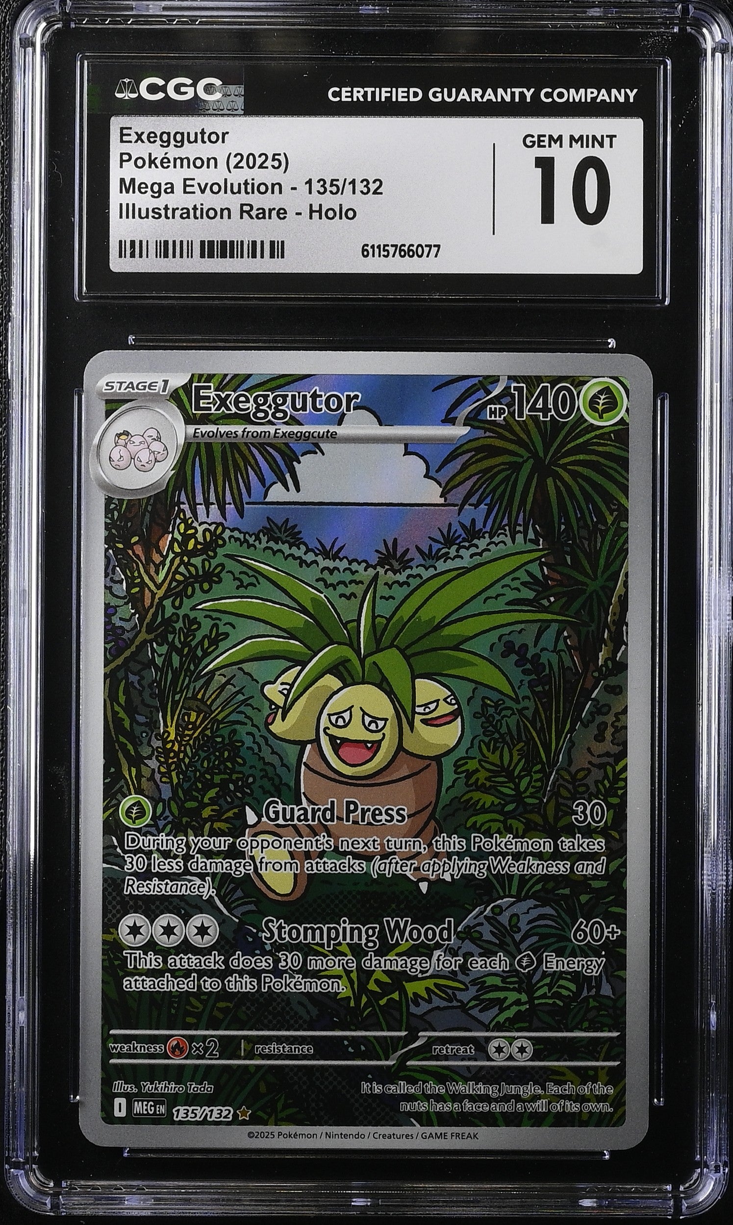 2025 Pokemon Mega Evolution IR Exeggutor #135 CGC 10 GEM MINT