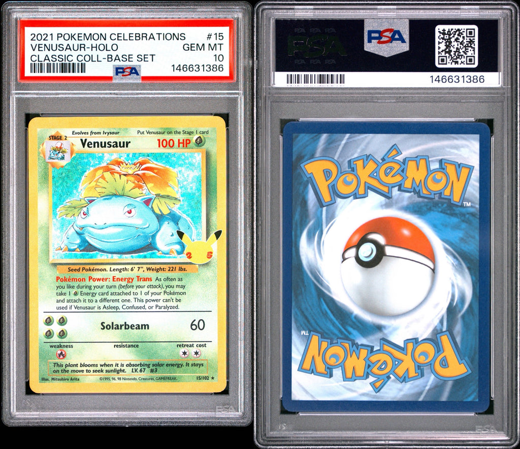 Pokemon - Celebrations - Venusaur-Holo - Classic Collection - Base Set - PSA 10 - GEM MT
